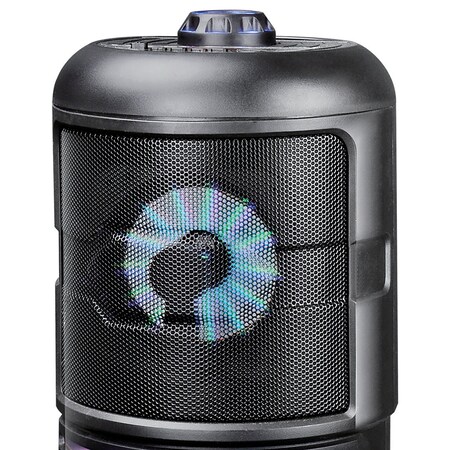 Naxa Sound Pro Dual-4-Inch 2,000-Watt True Wireless Stereo Bluetooth Portable Speaker with Disco Lights NDS-4501